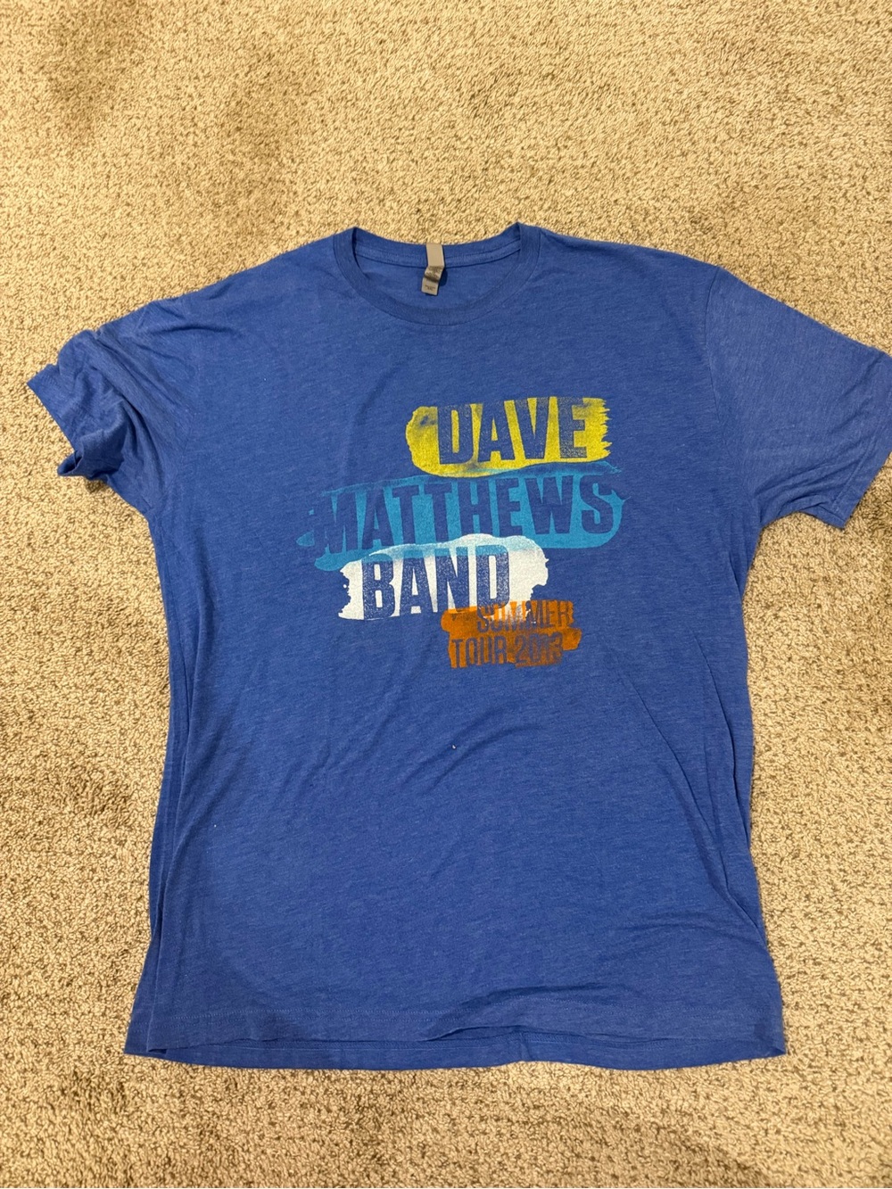 Dave Matthew’s Band Concert Tee |Next Level Apparel Royal Blue Crew Neck T-Shirt